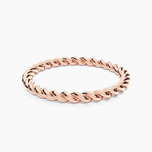 Obrączka partnerska Sign of Love®: różowe złoto, okrągła, 1,6mm